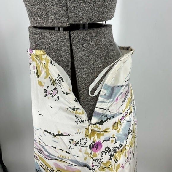 Amanda Smith 100% silk scenic floral print skirt 14 - Picture 4 of 10